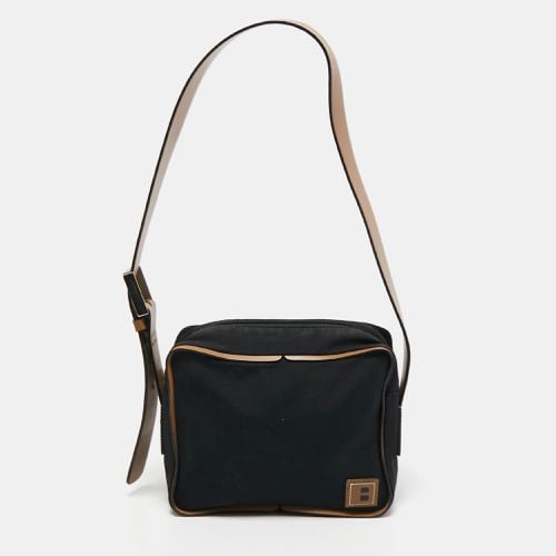 Dark /Beige Nylon and Leather Shoulder Bag - Bally - Modalova