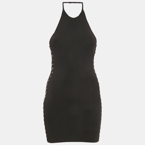 Knit Lace-Up Detail Halter Neck Mini Dress XS - Balmain - Modalova