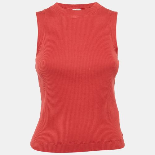 Red Rib Knit Monili Detail Tank Top S - Brunello Cucinelli - Modalova