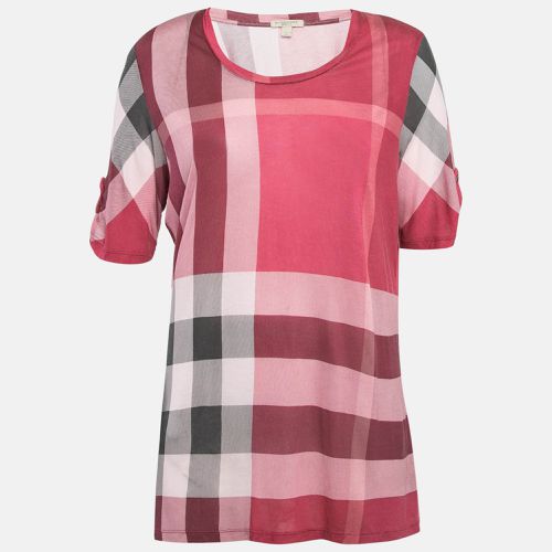 Plaid Modal Jersey Top L - Burberry Brit - Modalova