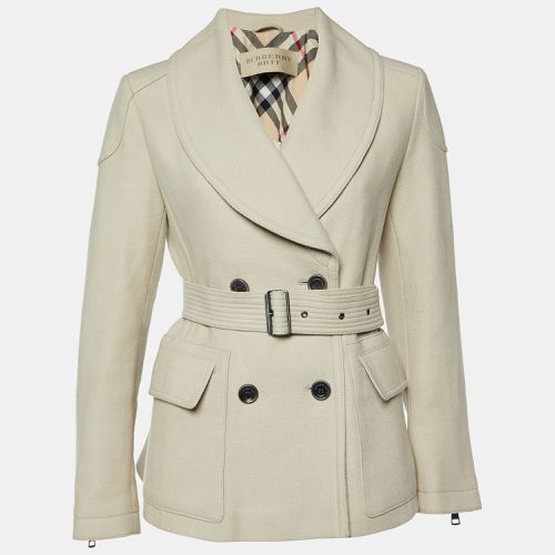 Wool Double Breasted Coat L - Burberry Brit - Modalova