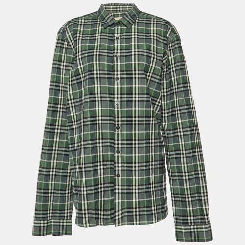 Nova Check Cotton Long Sleeve Shirt XL - Burberry Brit - Modalova