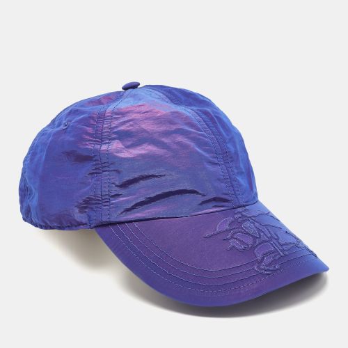 Iridescent Blue Equestrian Knight Patch Nylon Baseball Cap S - Burberry - Modalova