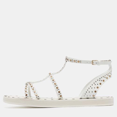 Leather Studded Hansel Flat Sandals Size 39.5 - Burberry - Modalova