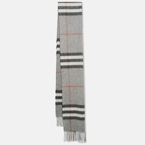 Classic Check Cashmere Fringed Stole - Burberry - Modalova