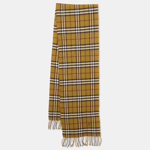 London Checks Wool Fringed Scarf - Burberry - Modalova