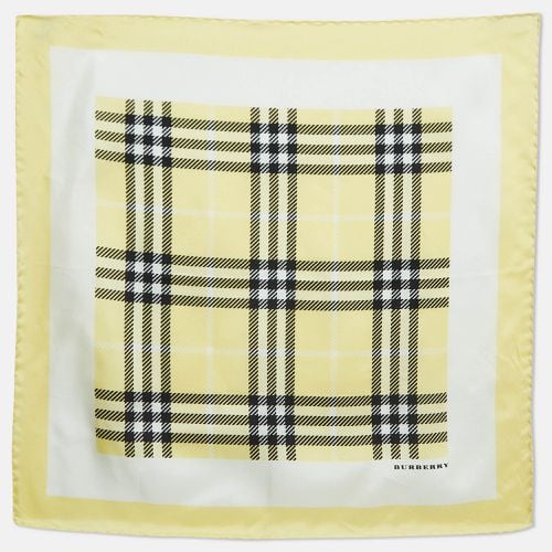 Checked Silk Square Scarf - Burberry - Modalova