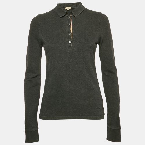 Cotton Long Sleeve Polo T-Shirt S - Burberry - Modalova