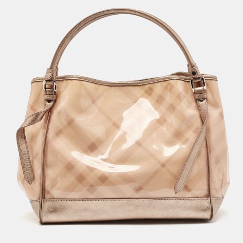 Metallic Exploded Check PVC and Leather Canterbury Tote - Burberry - Modalova