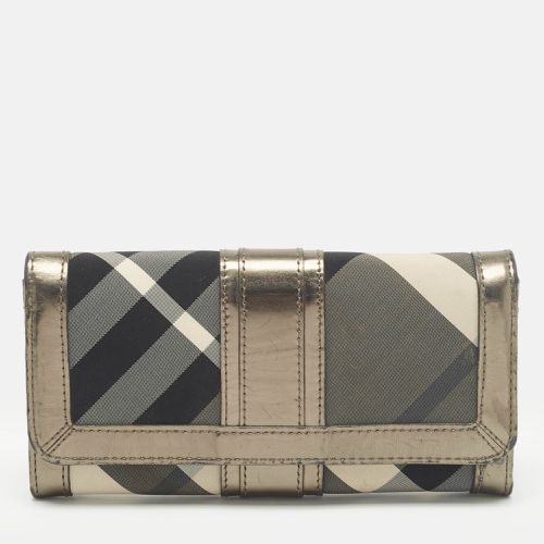 Nova check Nylon and Leather Penrose Continental Wallet - Burberry - Modalova