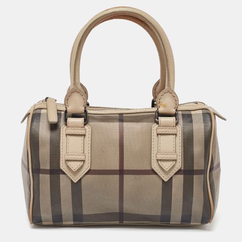 Smoked Check PVC and Leather Chester Boston Bag - Burberry - Modalova