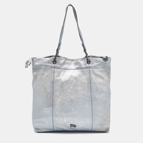 Metallic Leather Elmgate Tote - Burberry - Modalova