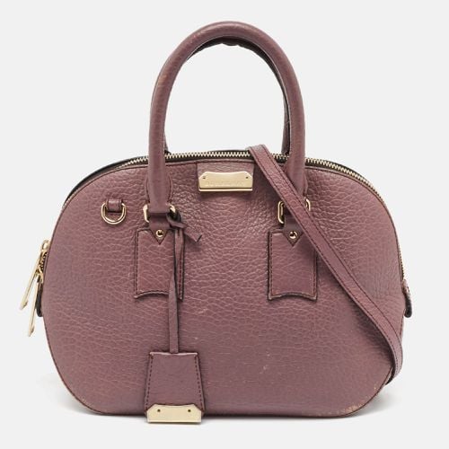 Lilac Pebbled Leather Small Orchard Bowler Bag - Burberry - Modalova