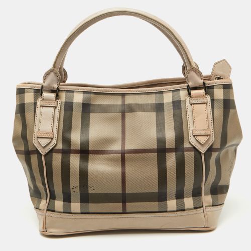 Smoke Check PVC and Leather Tote - Burberry - Modalova