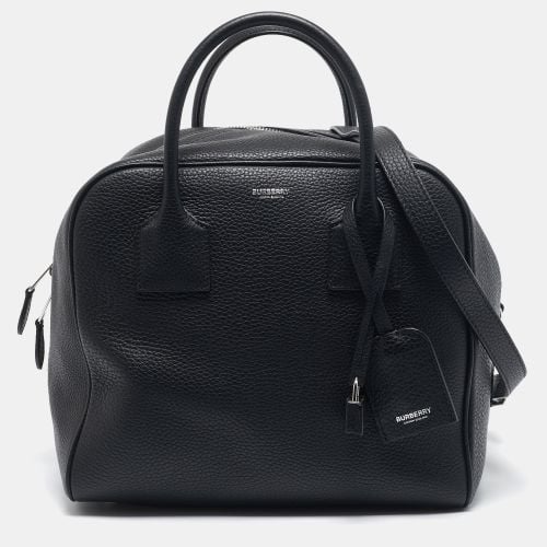 Leather Medium Cube Satchel - Burberry - Modalova