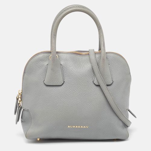 Leather Greenwood Satchel - Burberry - Modalova