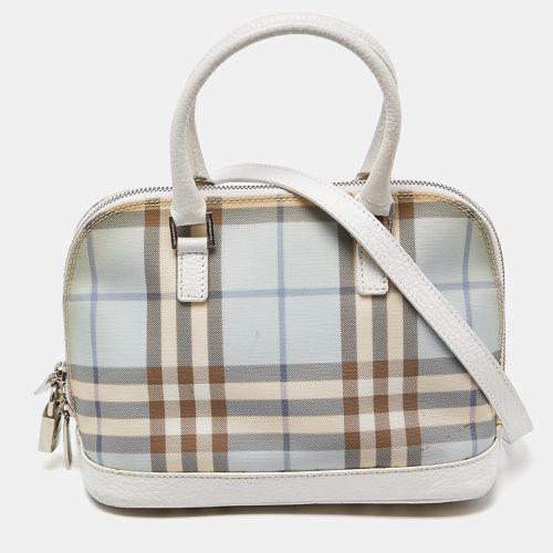 White House Check PVC and Leather Dome Satchel - Burberry - Modalova