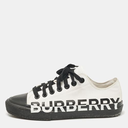 Black Fabric Larkhall Logo Low Top Sneakers Size 38 - Burberry - Modalova