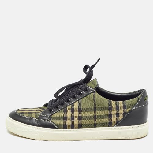 Black Check Canvas and Leather Low Top Sneakers Size 40 - Burberry - Modalova