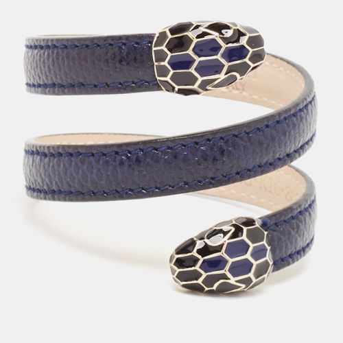 Serpenti Forever Leather Multi-Coiled Enamel Gold Tone Bracelet - Bvlgari - Modalova