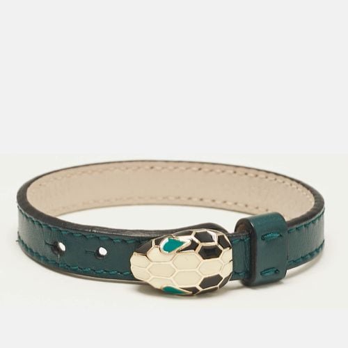 Serpenti Forever Leather Enamel Gold Tone Bracelet - Bvlgari - Modalova