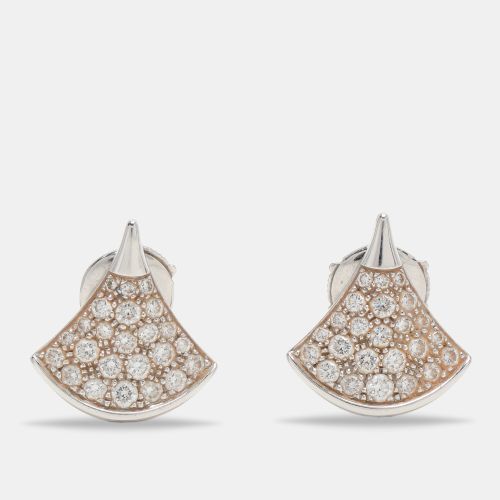 Divas' Dream Pavé Diamonds 18K Gold Stud Earrings - Bvlgari - Modalova