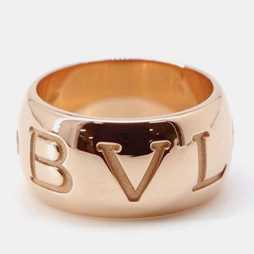 K Gold Monologo Ring Size 50/#10 - Bvlgari - Modalova