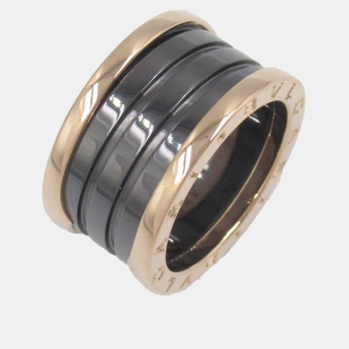 B.Zero1 18K Rose and Ceramic Band Ring EU 54 - Bvlgari - Modalova