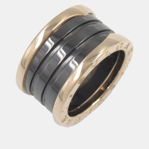 B.Zero1 18K Rose and Ceramic Band Ring EU 50 - Bvlgari - Modalova