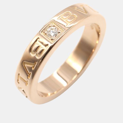 B.Zero1 18K Rose and Diamond B.Zero1 Band Ring EU 50 - Bvlgari - Modalova