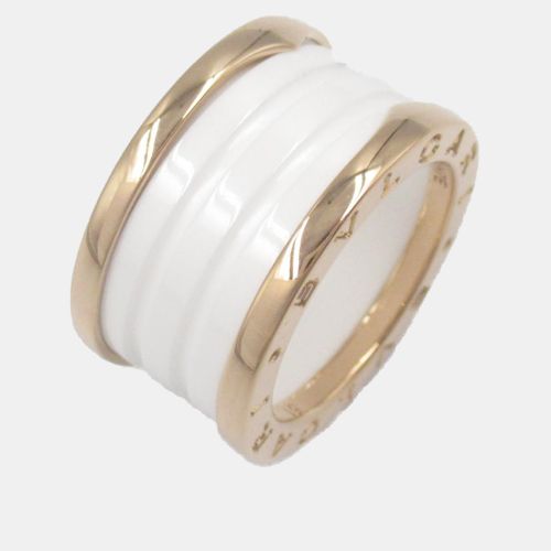 B.Zero1 18K Rose and Ceramic Band Ring EU 51 - Bvlgari - Modalova
