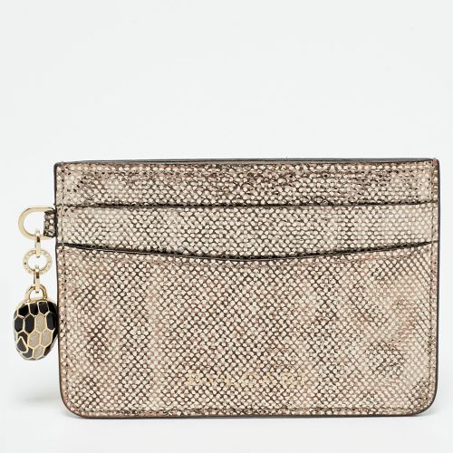 Metallic Karung Serpenti Forever Card Holder - Bvlgari - Modalova