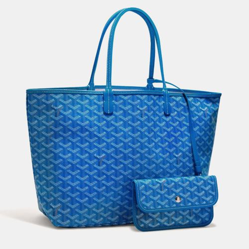 Sky ine Coated Canvas and Leather Saint Louis PM Tote Bag - Goyard - Modalova