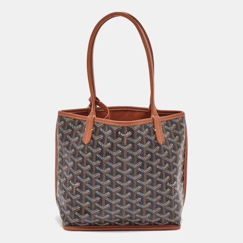 Tan ine Coated Canvas and Leather Anjou Mini Bag - Goyard - Modalova