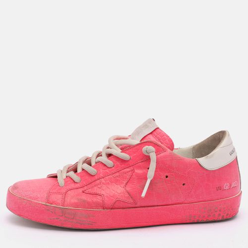 Croc Embossed Leather Super Star Low Top Sneakers Size 39 - Golden Goose - Modalova