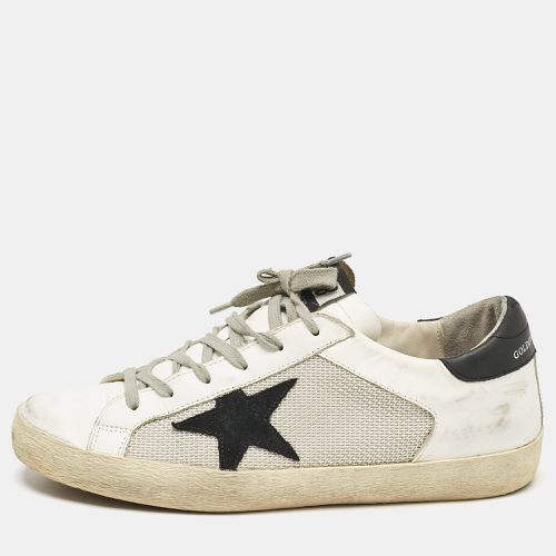 Mesh and Leather Superstar Lace Up Sneakers Size 40 - Golden Goose - Modalova