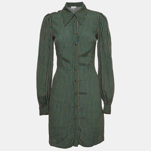 Check Print Viscose Shirt Dress XXS - Ganni - Modalova