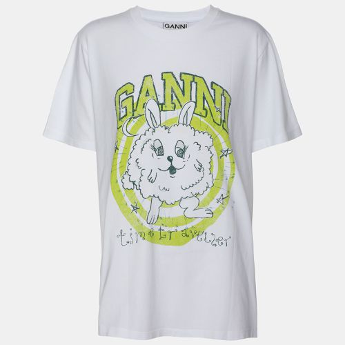 Fun Bunny Print T-Shirt L - Ganni - Modalova