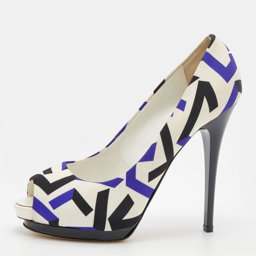 Printed Fabric Peep Toe Pumps Size 40 - Giuseppe Zanotti - Modalova