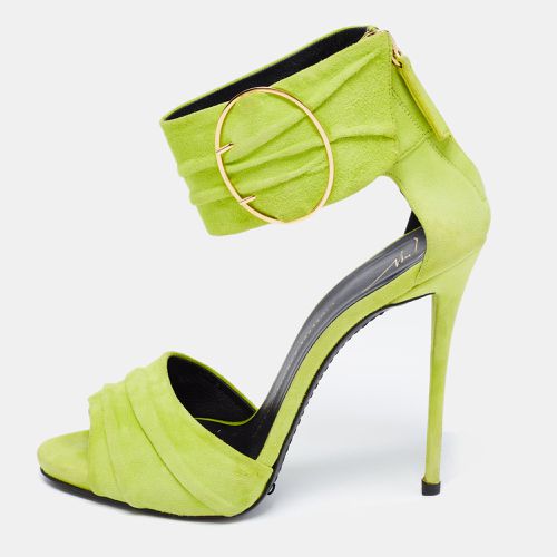 Suede Open Toe Ankle Cuff Sandals Size 37.5 - Giuseppe Zanotti - Modalova