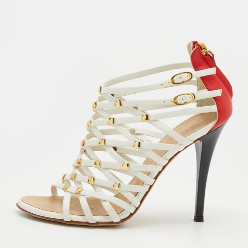 Red Leather Embellished Strappy Sandals Size 36 - Giuseppe Zanotti - Modalova