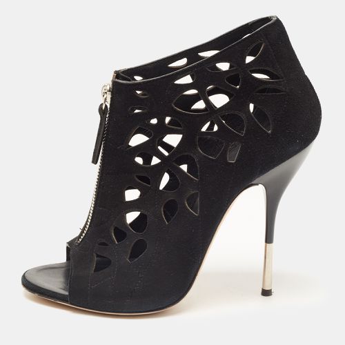 Suede Laser Cut Booties Size 37.5 - Giuseppe Zanotti - Modalova