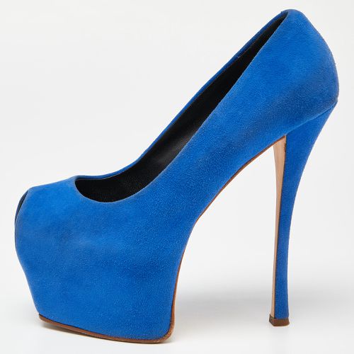 Suede Peep Toe Platform Pumps Size 37 - Giuseppe Zanotti - Modalova