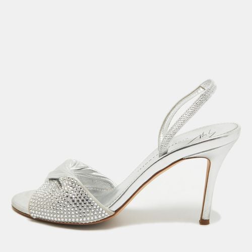 Leather Crystal Embellished Slingback Sandals Size 36 - Giuseppe Zanotti - Modalova