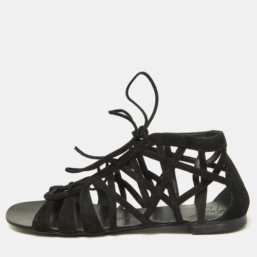 Suede Strappy Lace Up Flat Sandals Size 38 - Giuseppe Zanotti - Modalova