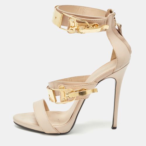 Leather Buckle Detail Back Zip Sandals Size 39 - Giuseppe Zanotti - Modalova