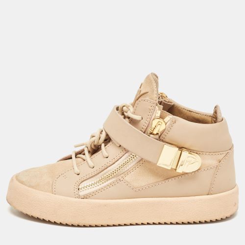 Suede and Leather Double Zipper High Top Sneakers Size 37 - Giuseppe Zanotti - Modalova