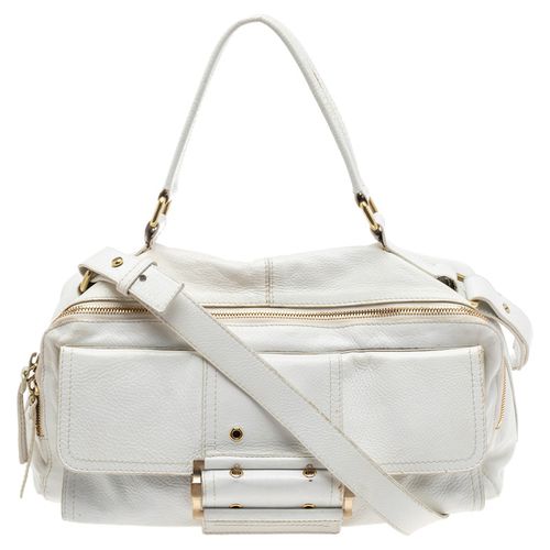 Leather East West Buckle Top Handle Bag - Givenchy - Modalova