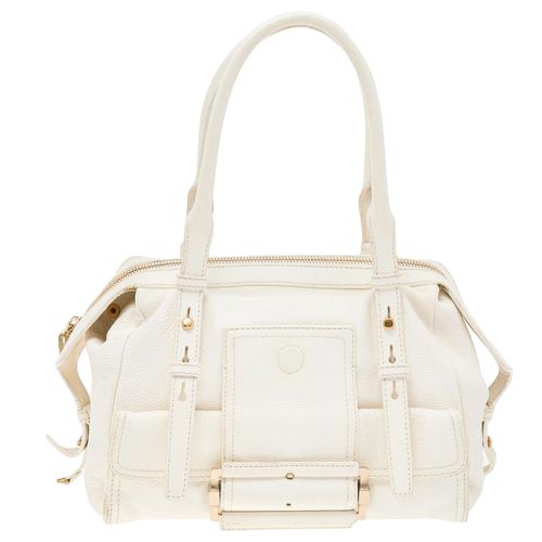 Givenchy White Leather Zip Satchel - Givenchy - Modalova