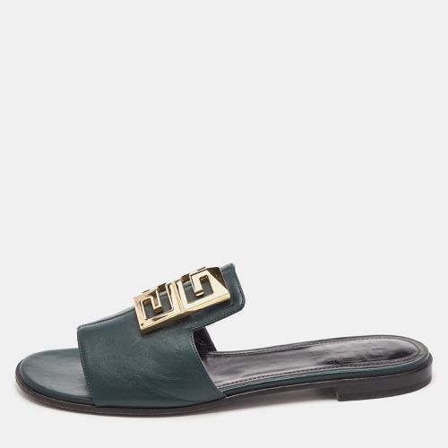 Dark Leather 4G Flat Slides Size 40 - Givenchy - Modalova